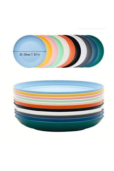 Choice 11pcs-Color Mixing 11pcs Plastic PP tray, reusable plastic tray for camping picnic kitchen, microwav