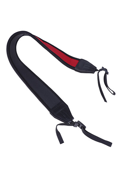 KOQZM حزام عنق أحمر مقاوم للانزلاق من النيوبرين لعدسة الكاميرا الرقمية ذات ال...