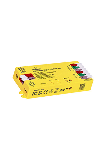 Choice DOM-WLE-A أصفر DOMRAEM ESP32 USB-C WLED وحدة تحكم LED رقمية RGB IC DIY...