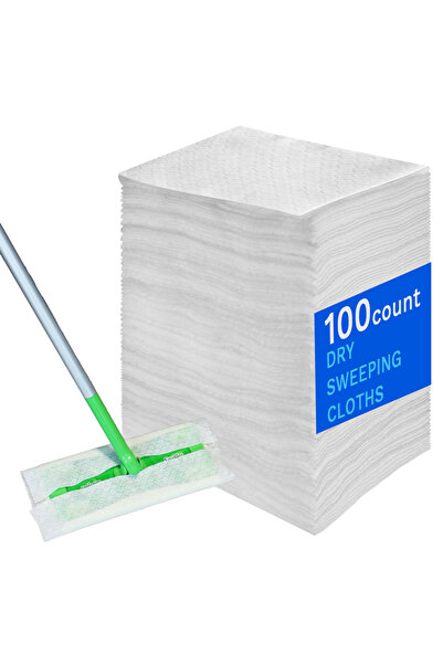 Choice وايت جينيودوم 100 قطعة من الفوط الكهربائية القابلة للتصرف لإزالة الغبار 8.8x12 بوصة - سويفر عالي الكفاءة