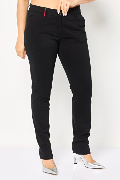 Scuderia Ferrari Women Regular Fit Solid Chino Pants, Black