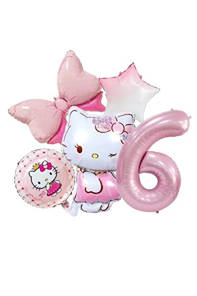 Miniso 32inch 25428XX014-6 5pcs Hello Kitty Themed Birthday Party Decoration Supplies Kawaii KT Cat 32 Inch
