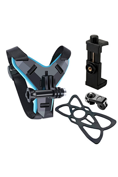 Choice حامل هاتف مزود بمشبك لخوذة الدراجات النارية من BlueS لكاميرات GoPro Hero13 و12 و10 و9 و8 Action Sports