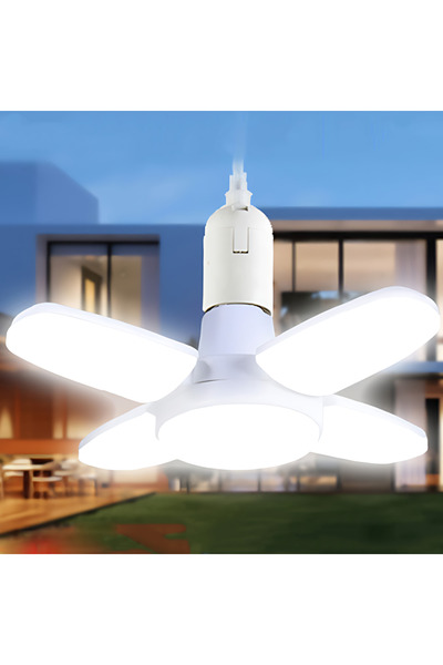 Choice مصباح LED أبيض E27 للمرآب - تصميم قابل للتشكيل، AC85-265V، 28W، 3800LM...