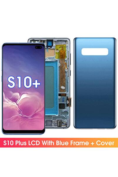 Choice1 غطاء أزرق S10Plus مع إطار لهاتف Galaxy S10 Plus S10+ G975 G975F شاشة ...