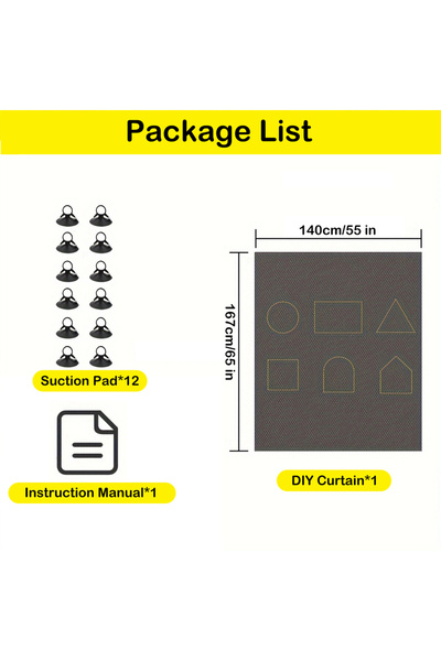 Choice 140 × 167 سم ستارة معتمة 100٪ مع كوب شفط ستائر نافذة مانعة للأشعة فوق ...