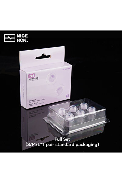 Choice P03 (مجموعة كاملة) NICEHCK P03 ثلاثة أحجام من أطراف الأذن الشفافة المصنوعة من السيليكون السائل سماعات أذن ناعمة ومتينة R