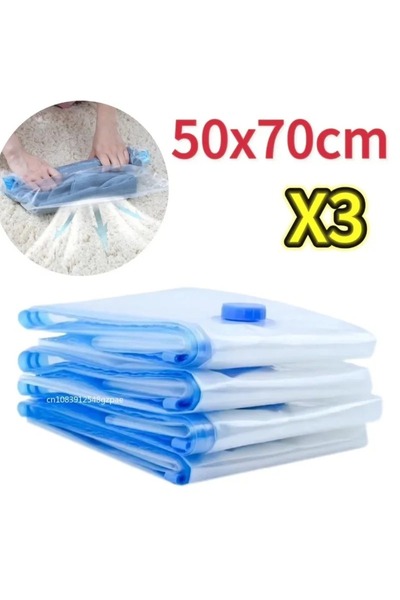 Choice 50x70 سم - 3 قطع جديدة 3/5 قطع أكياس تخزين مفرغة من الهواء للملابس وال...