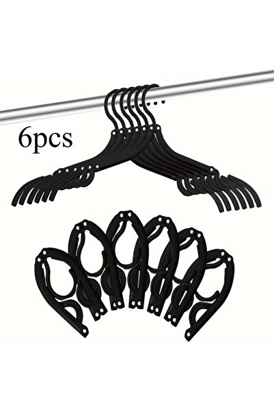Choice 6 قطع 6 قطع شماعات سفر بلاستيكية ، شماعات ملابس قابلة للطي محمولة ، رف...