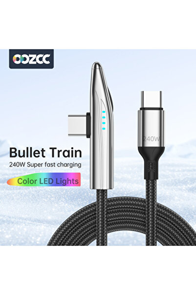 Choice 180 سم - 5.9 قدم - 70.8 بوصة كابل PD 240 وات كابل شحن سريع للقطار السر...