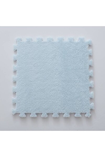 dalip Set of 10 Puzzle Mats, Fluffy EVA Foam, 30 x 30 x 1 cm, Baby Blue