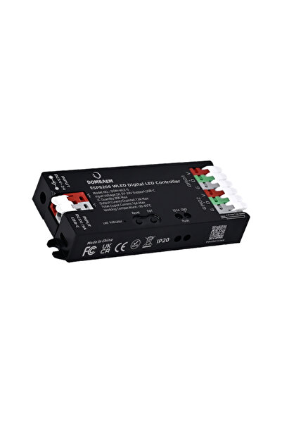 Choice ضمان لمدة سنتين DOM-WLE-S أسود DOMRAEM DIY ESP8266 WLED وحدة تحكم رقمي...