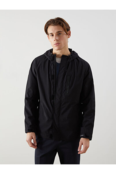LC Waikiki Vizyon New Season Black Hooded Men's Jacket