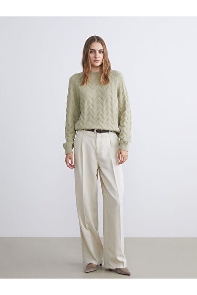 LC Waikiki Sparkling Choices from Shining Store | Crew Neck Self Patterned Women's Knitwear Sweater