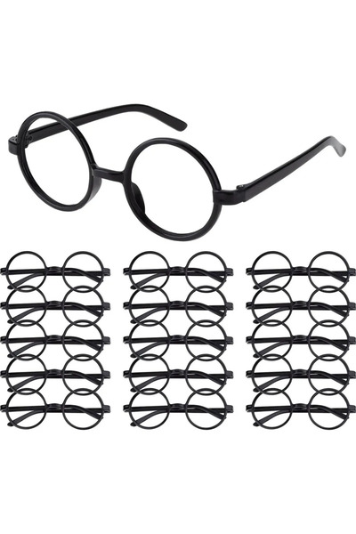 Choice 6 قطع سوداء 6/12/18 قطعة نظارات ساحر نظارات بإطار دائري بدون عدسات أزي...