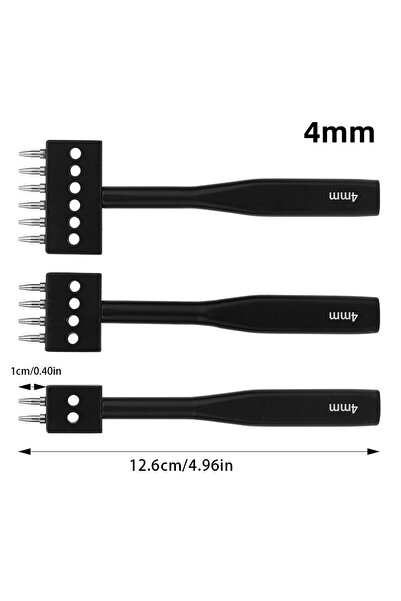 Choice أداة ثقب الجلد MIUSIE سوداء 4 مم مثقوبة بخياطة دائرية وأداة قطع الجلد ...