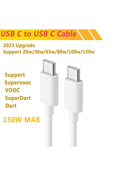 realme 2m 150w c to c cable Original Cable 65w 80w 150w Supervooc Superdart Charging Cables Type C R