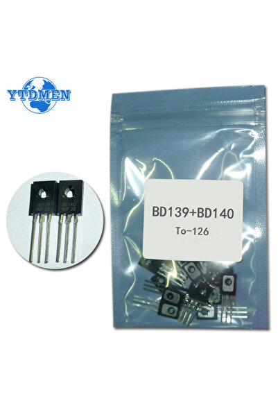 YTDMEN 50 قطعة/مجموعة ترانزستور BD139 BD140 كل 25 قطعة TO-126 NPN PNP 80V 1.5A TO126 ترانزستور ثلاثي السيليكون...