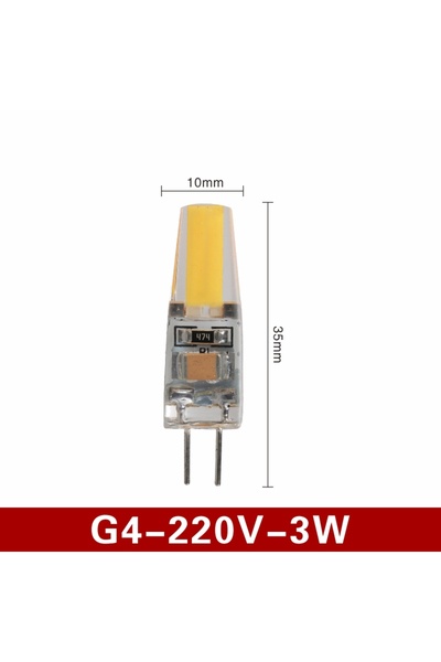 Choice أبيض دافئ G4 3W 220V 10 قطع/لوت G4 G9 E14 LED 3W 6W لمبة إضاءة AC/DC 12V 220V مصباح LED COB Spotlight
