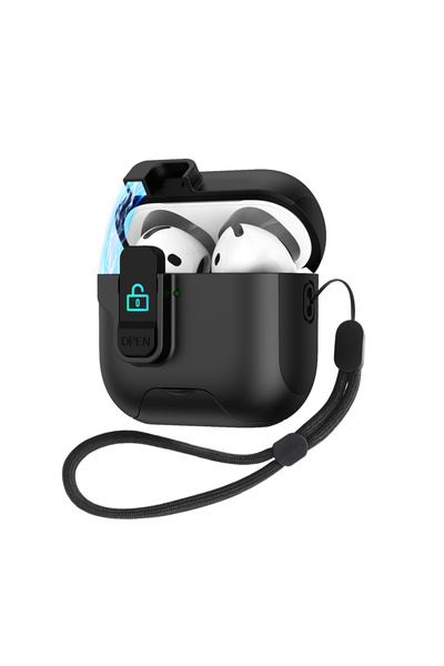 Choice لسماعات Airpods 4 غطاء أمان مغناطيسي أسود لسماعات Airpods 4 حقيبة ANC ...