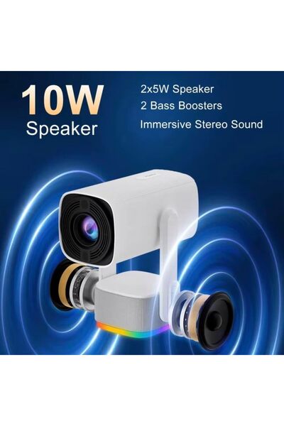 Generic Portable Rechargeable Mini Cinema Projector 1080P, 4K Support, BT + Dual Band Wifi + USB, Android 11