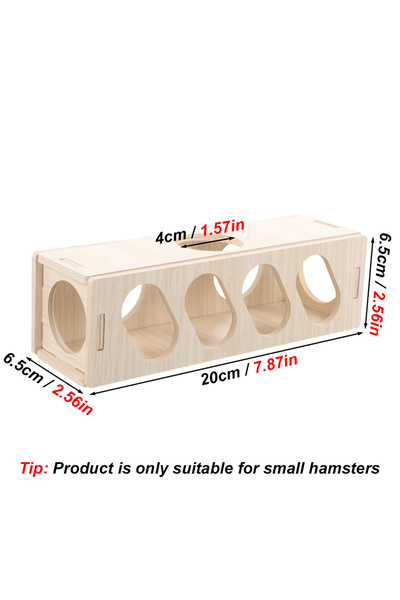 Choice كما هو موضح 1 قطعة لعبة نفق خشبي للهامستر لعبة متاهة أنبوب للاختباء أل...