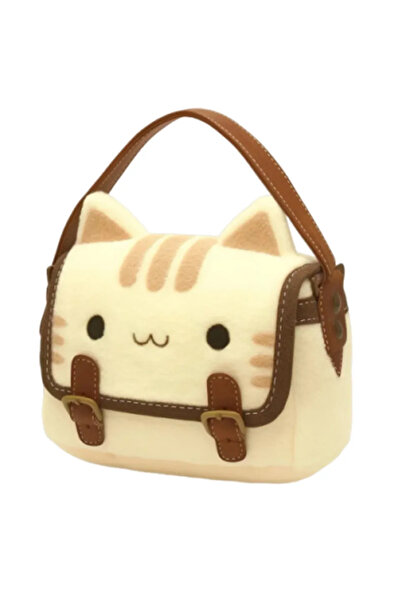 Choice B Cute Plush Cat Handbag Cute Stuffed Animal Handmade Backpack Large C...