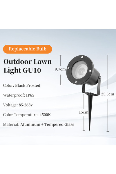 Choice 5W نوع A مصباح LED خارجي للحدائق باللون المحايد GU10 لمبة قابلة للاستب...