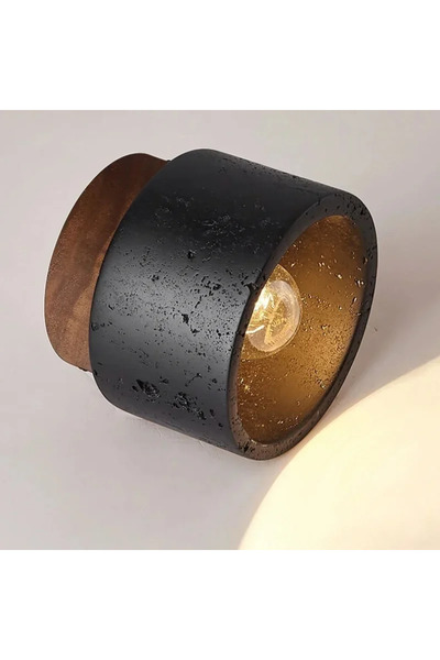 Choice Warm light Random Texture Wabi-sabi Ceiling Lamp Black Cave Stone Porch Balcony Light Northern Europ