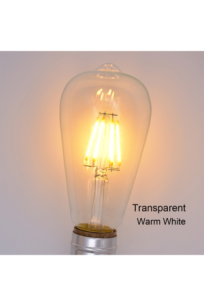 Choice 4W 220V أبيض دافئ 【12 قطعة】 لمبة LED Edison ST64 E27 4W 6W 8W 220V 270...