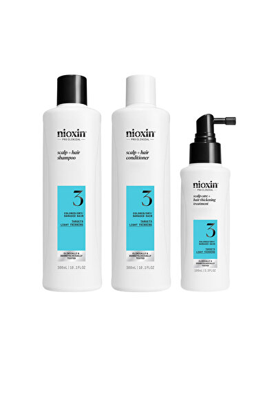 Nioxin System 3 - Kit - Behandlung Für Gefärbtes Haar Mit Leichtem Haarausfall 3 Einheiten