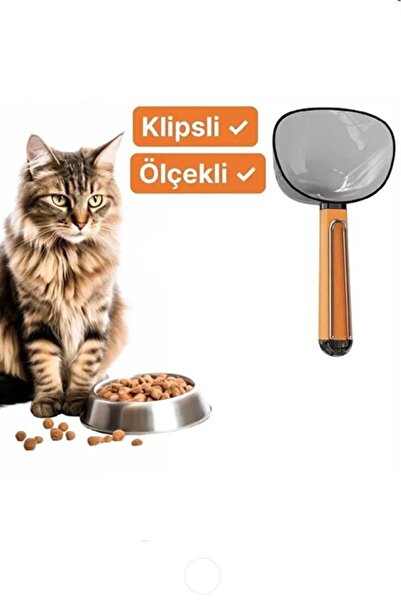 Nirnisa Klipsli Kedi Köpek Mama Kepçesi 180 ml Ölçekli Erzak Bakliyat Un Baha...