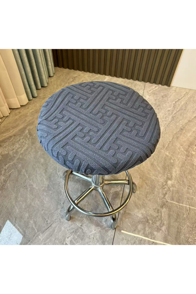 Choice M رمادي غامق 1 قطعة كرسي دائري وسادة مرنة غطاء مقاوم للغبار ومقاوم للت...