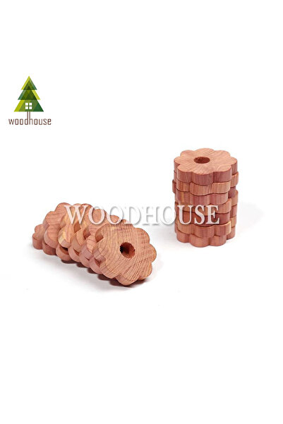 Choice 10PCS Flowers Rings 100% Cedar Blocks for Clothes Storage, 10 Cedar Wood Flowers Rings with Light F