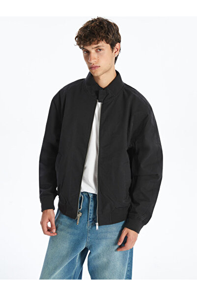 LC Waikiki Xside Black Standard Fit Mock Neck Men's Coat