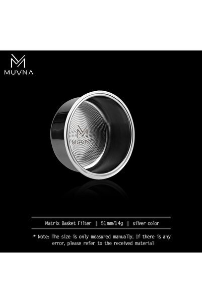 Choice5 51mm 14g Silver MUVNA Precision High Extraction Matrix Basket Filter,...