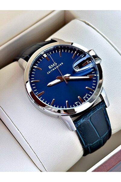 Romanson Men's Wristwatch with Calendar 24 Months Warranty Leather Cord Steel Case 1447.03Sz