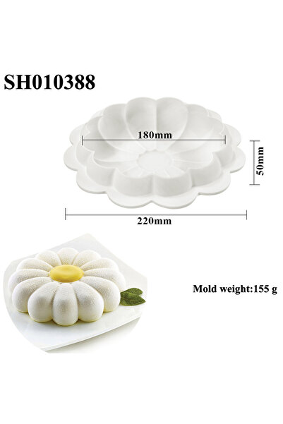 Choice SH010388 1 أو 6 خلايا قالب كعكة سيليكون بتصميم زهرة الأقحوان مجموعة أدوات خبز الحلويات مطبخ موس مو