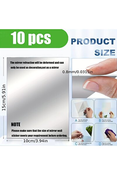 Choice 15 سم × 10 سم 10 قطع 15/20 سم ملصقات جدارية ثلاثية الأبعاد ذاتية اللصق...
