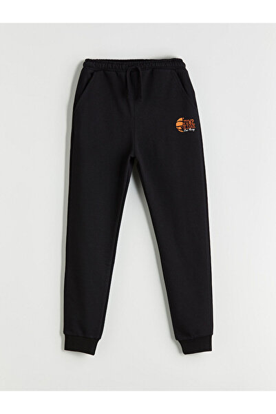 LC Waikiki Black Elastic Waist Boys Jogger Sweatpants