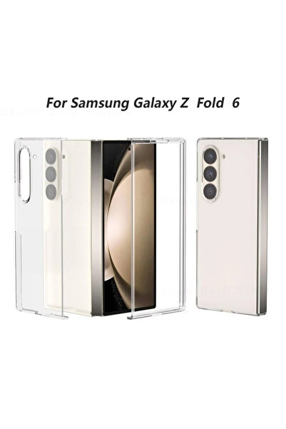 Choice لسامسونج Z Fold 6 شفاف لسامسونج Galaxy Z Fold 6 5 4 3 2 حافظة شفافة أمامية وخلفية واقية