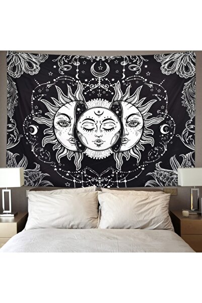 Choice النمط 2 قطعة واحدة 75*58 سم، نسيج مطبوع عليه صورة الشمس والقمر وأبراج ...