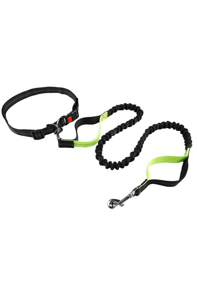 Choice black 1pc Hands-Free Pet Dog Leash Stretch Running Leash with Handle & Strong Bungees Adjustable Wai