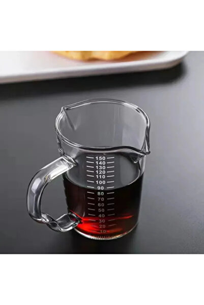 Choice1 51-100ml High-150ml 70/150ML Espresso Glass Cup Wooden Handle Measuri...