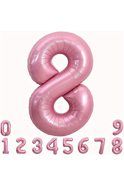 Choice 40 بوصة رقم 8 40 بوصة بالونات عيد ميلاد وردية من رقائق الألومنيوم بالو...