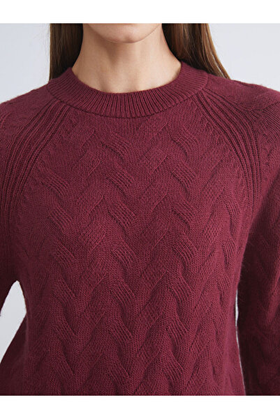 LC Waikiki Sparkling Choices from Shining Store | Crew Neck Self Patterned Women's Knitwear Sweater