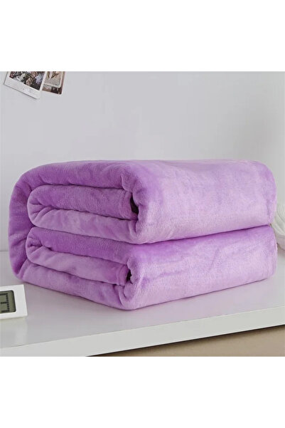 Choice 70 × 100 سم 28 × 39 بوصة بطانية من الصوف الفانيلي باللون الأرجواني الفاتح 230 جم/م² خفيفة الوزن من الفرو الصناعي