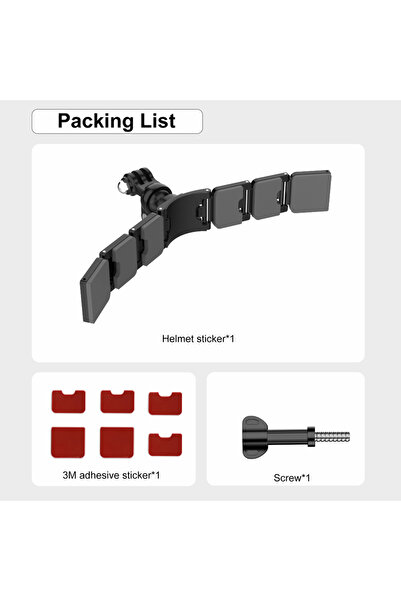 Choice حامل كاميرا للذقن من Black Helmet لكاميرات GoPro Hero 12 11 10 9 8 7 5...