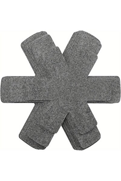 Choice رمادي 12 قطعة/عبوة من حشوات فاصلة للأواني القابلة للتكديس، 3 أحجام مختلفة، تستخدم لحماية و