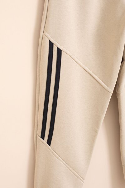 Cansın Mini Αγορικό παντελόνι με λεπτομέρεια σε μπεζ ρίγες και ελαστική μέση 21458